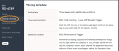 Thumbnail of Carta vesting schedule tab.